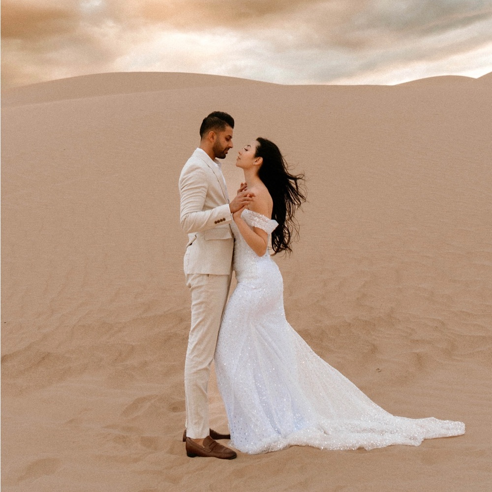 White Maxi Dress With Train